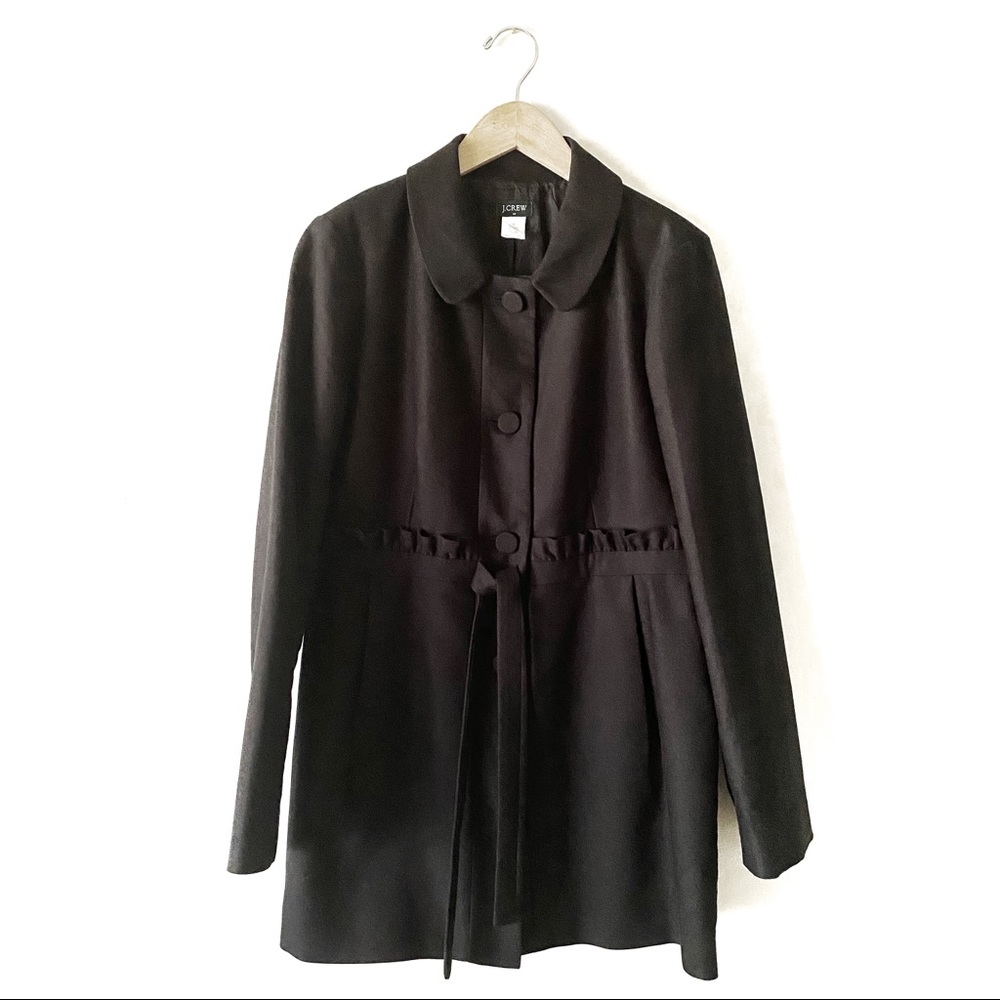 J. Crew Ruffle Gamin Jacket Sz 12 Black
